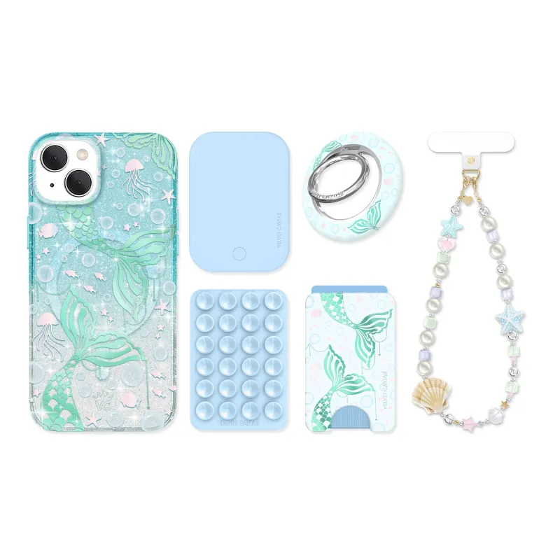Mermaid Glitter Holo iPhone Bundle Set made by Velvet Caviar
