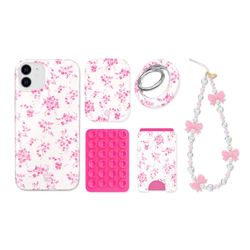 French Rose Floral iPhone Bundle Set made by Velvet Caviar