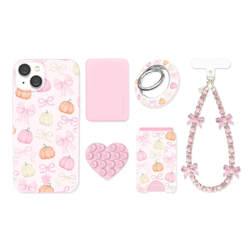 Pink Pumpkin Princess iPhone Bundle Set made by Velvet Caviar