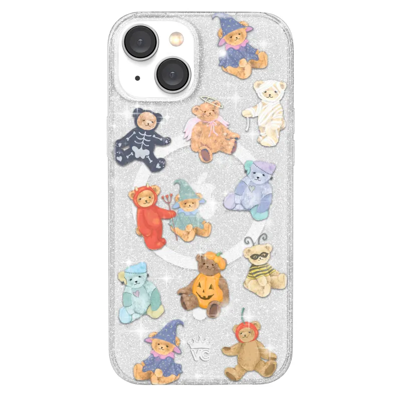 Teddy Scare Glitter iPhone Case made by Velvet Caviar