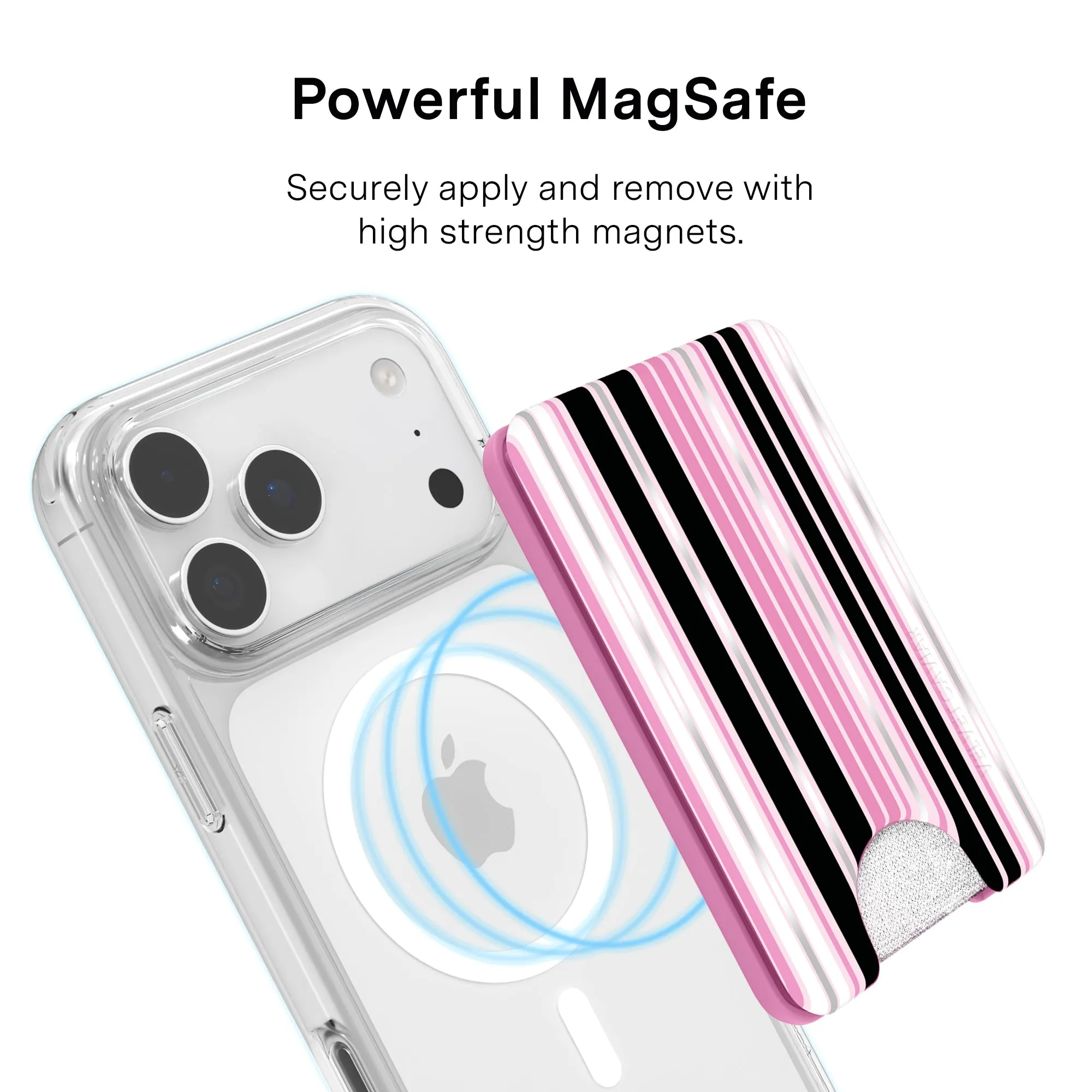 Pretty Punk Stripes Glitter MagSafe Wallet sold by Velvet Caviar product image thumbnail 5