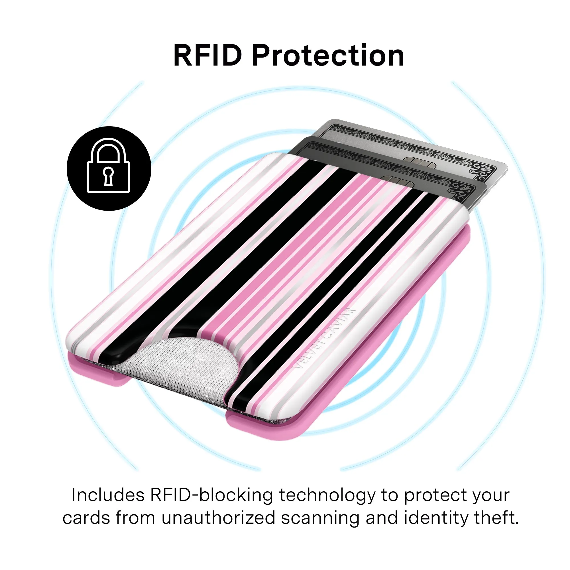 Pretty Punk Stripes Glitter MagSafe Wallet sold by Velvet Caviar product image thumbnail 3