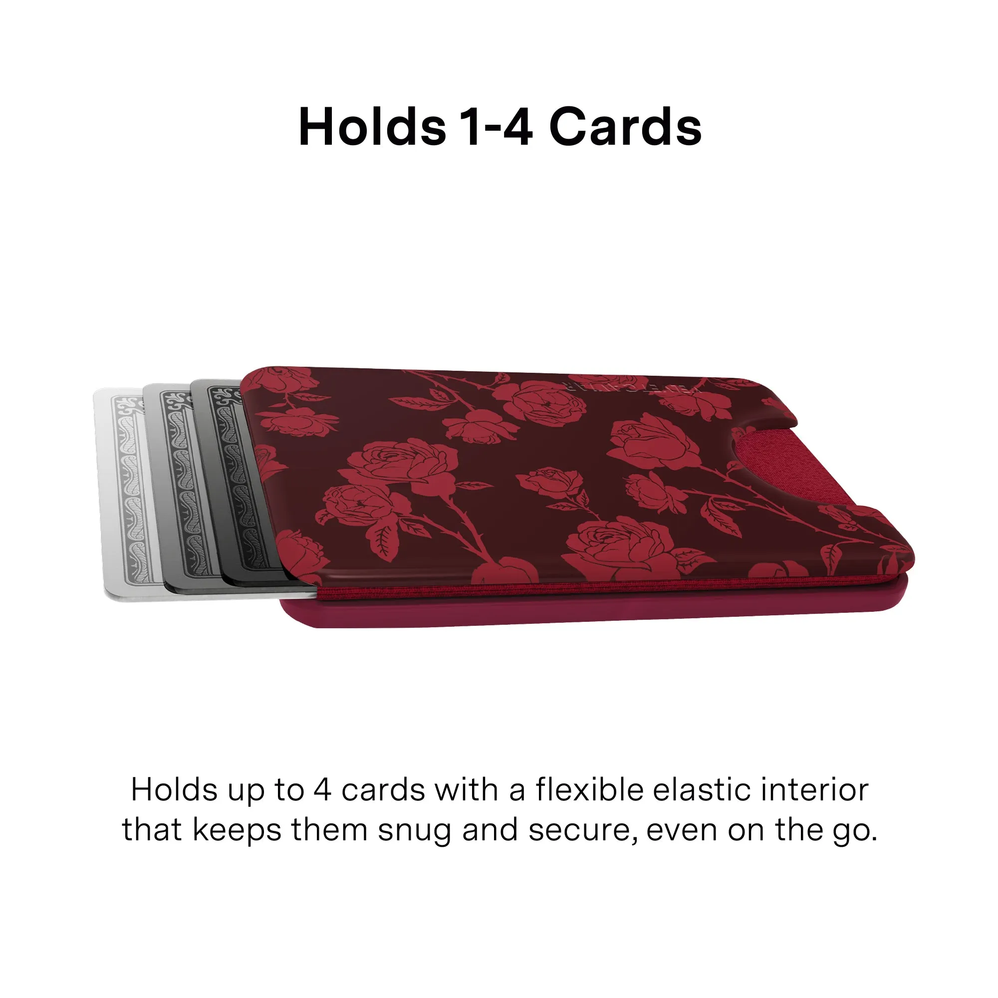 Dark Cherry Floral MagSafe Wallet sold by Velvet Caviar product image thumbnail 4