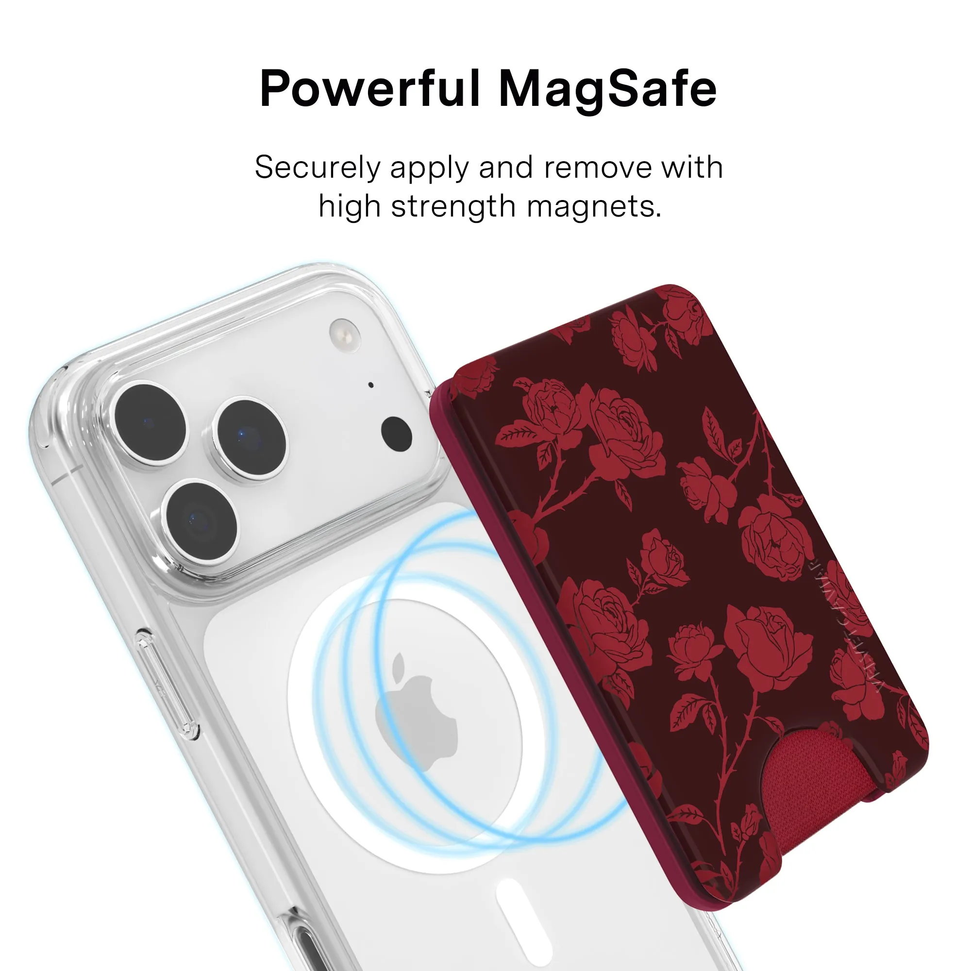 Dark Cherry Floral MagSafe Wallet sold by Velvet Caviar product image thumbnail 5
