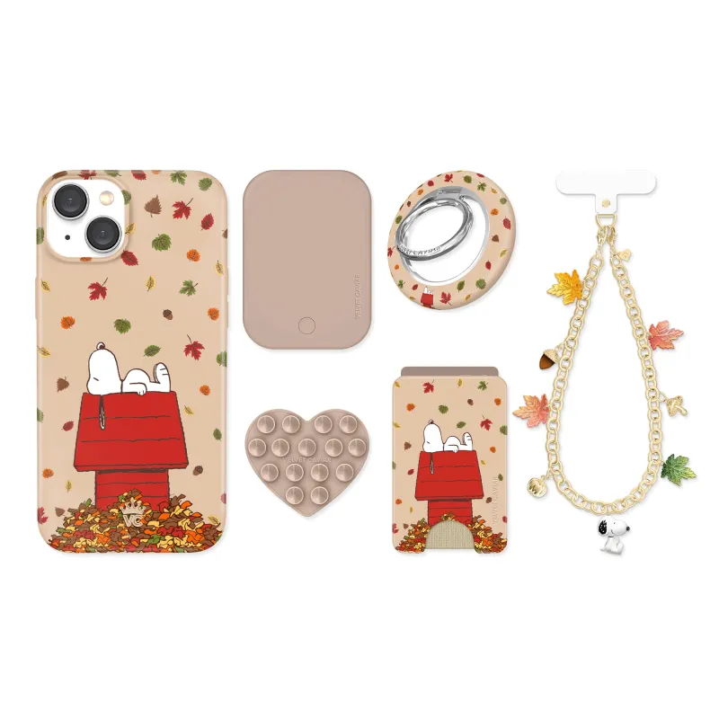 Snoopy Fall Feelings iPhone Bundle Set made by Velvet Caviar