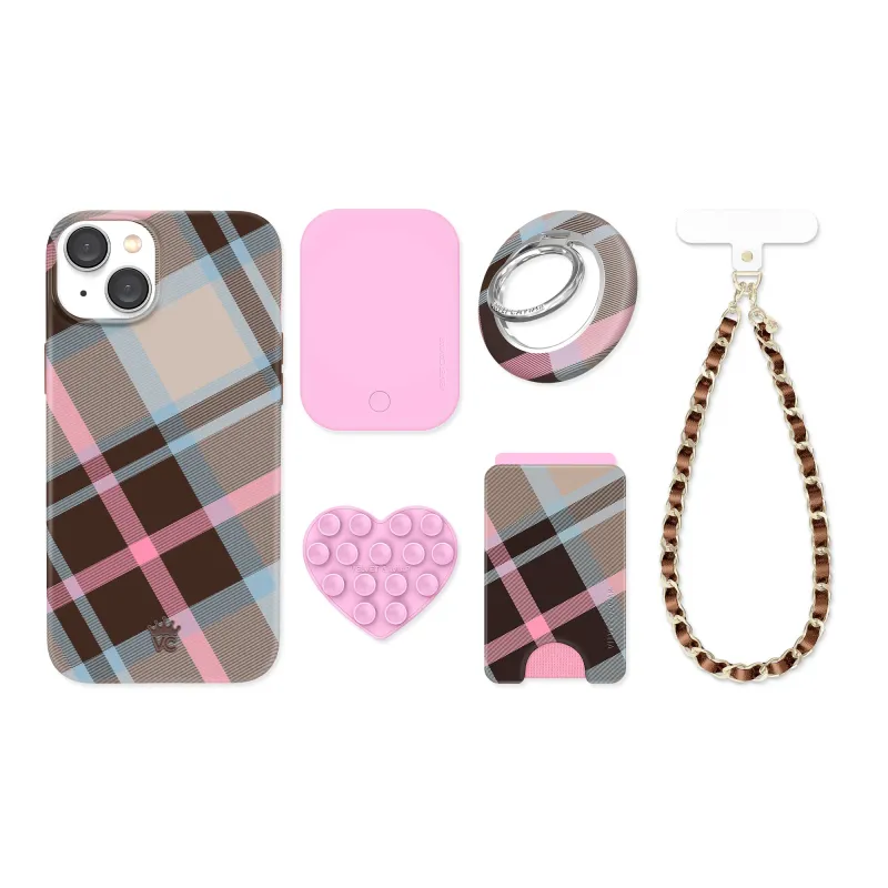 London Plaid iPhone Bundle Set made by Velvet Caviar
