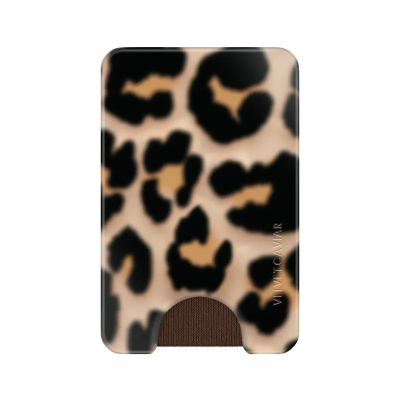 It Girl Blonde Leopard MagSafe Wallet made by Velvet Caviar