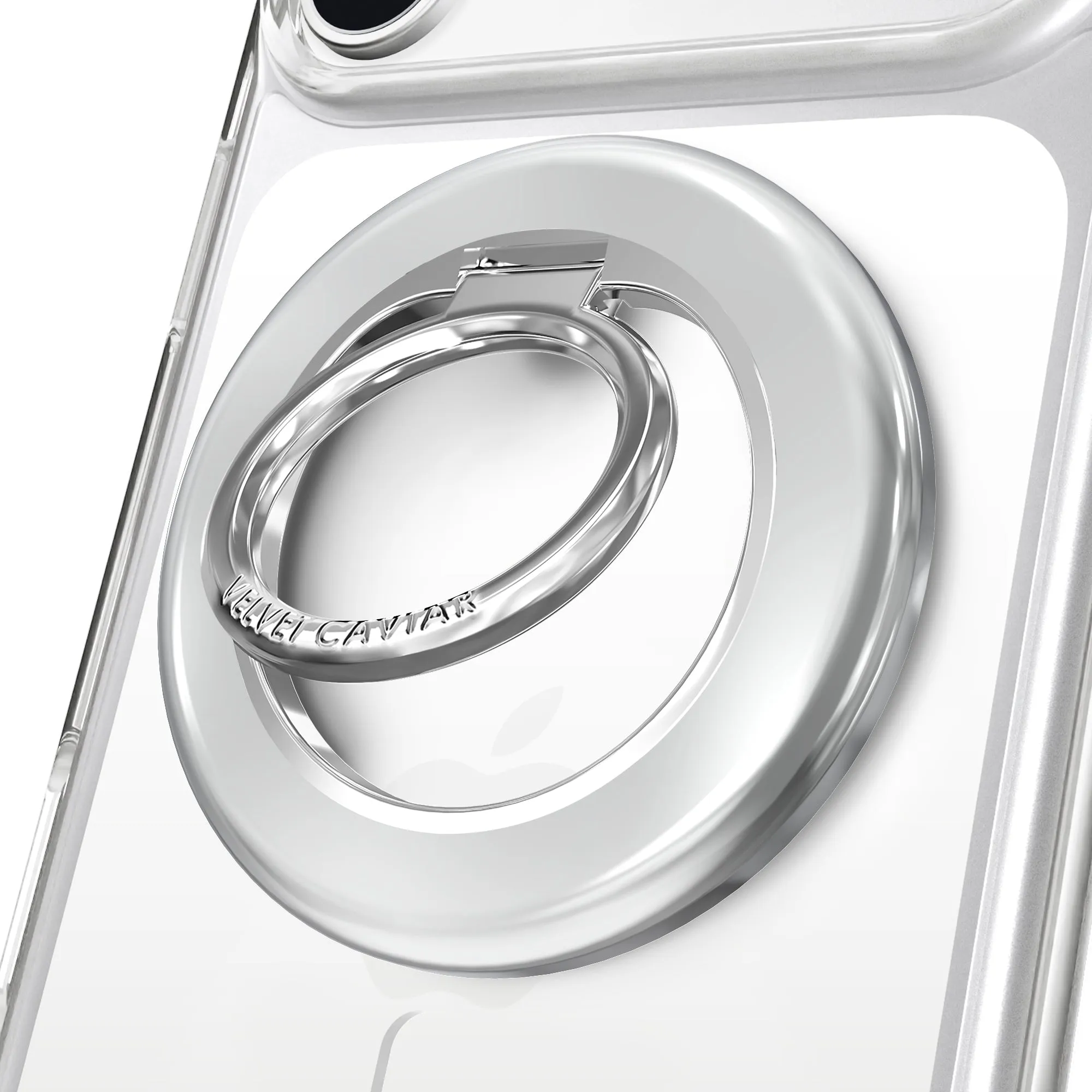 Silver Chrome MagSafe Grip Ring sold by Velvet Caviar