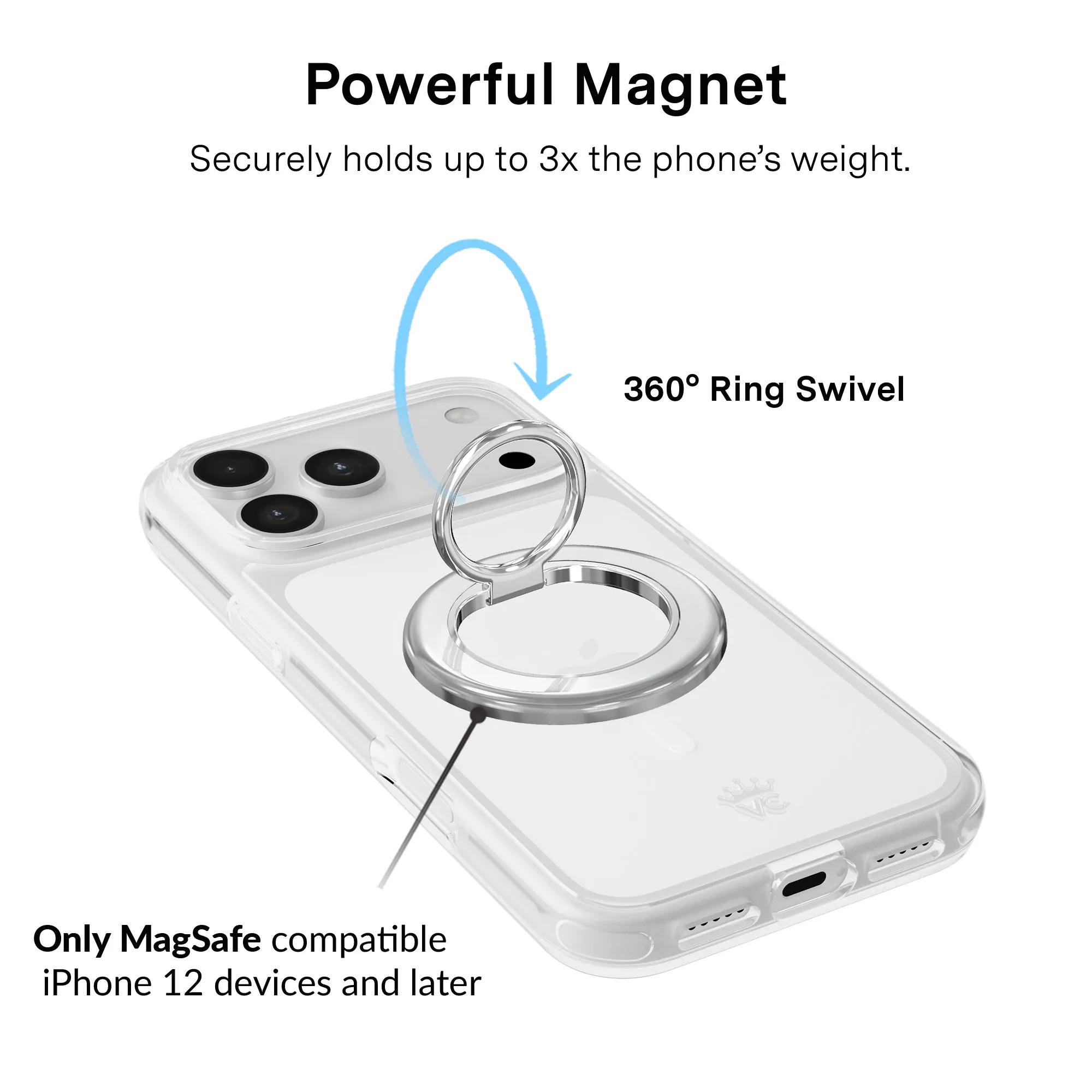 Silver Chrome MagSafe Grip Ring sold by Velvet Caviar product image thumbnail 3