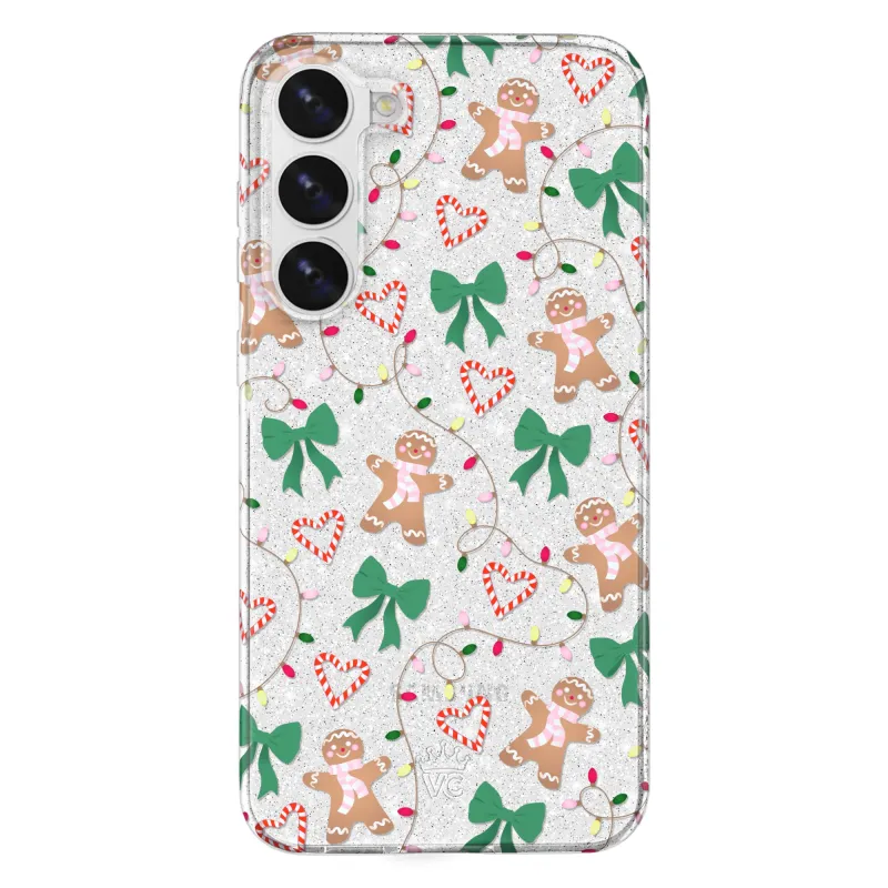 Gingerbread Kisses Glitter Samsung Case made by Velvet Caviar