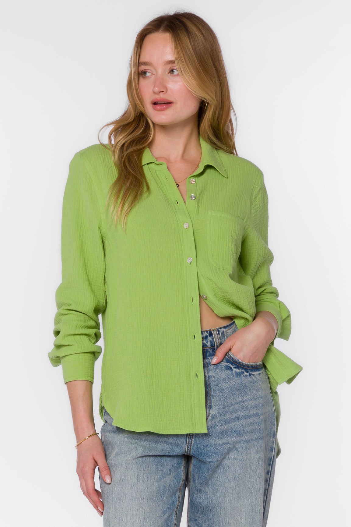 Bennett Green Apple Shirt sold by Velvet Heart