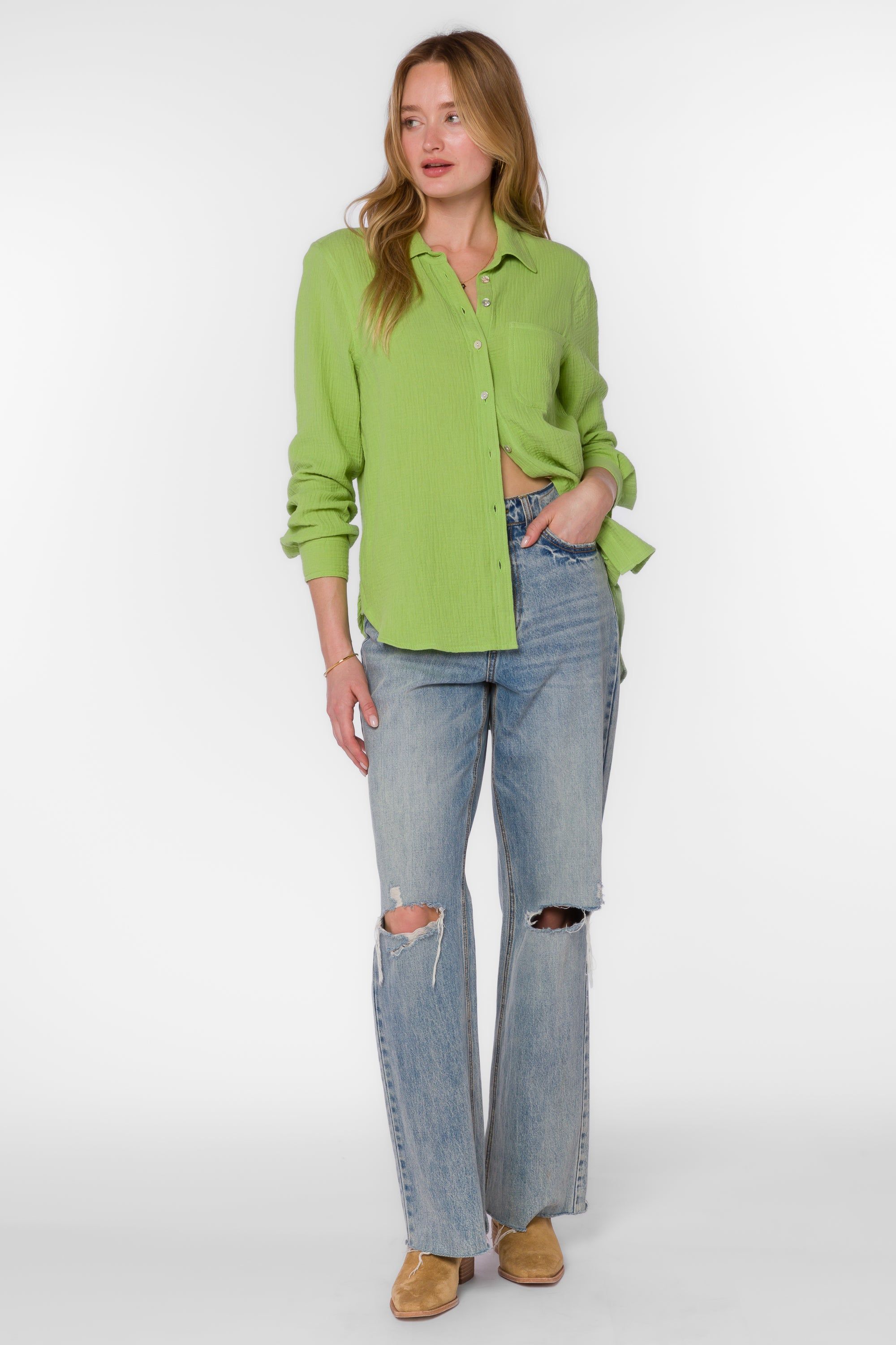 Bennett Green Apple Shirt sold by Velvet Heart product image thumbnail 3