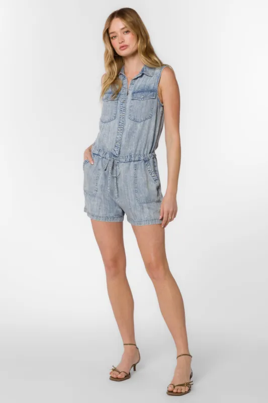 Esma Starlight Blue Romper sold by Velvet Heart
