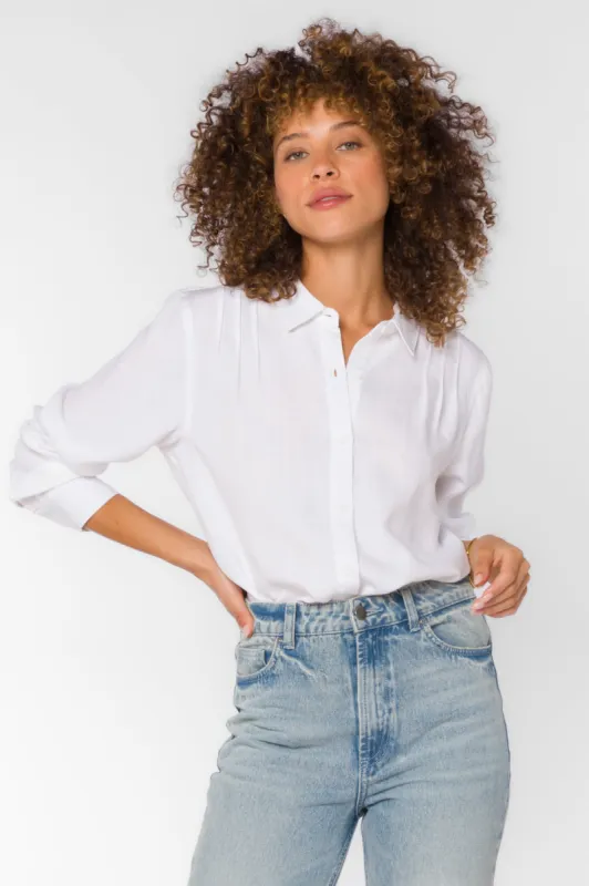 Leah Optic White Blouse sold by Velvet Heart