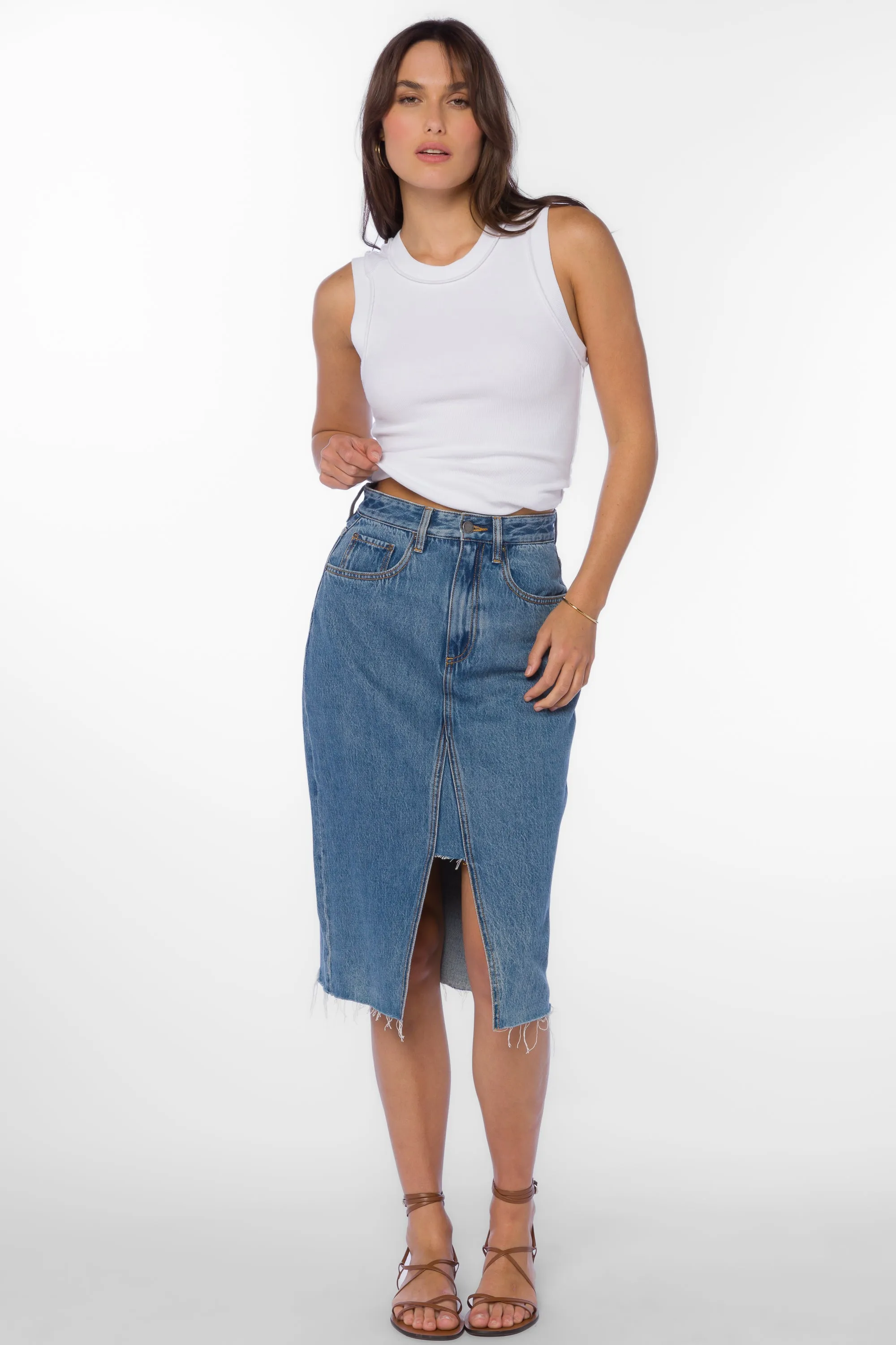 Effie Blue Skirt sold by Velvet Heart