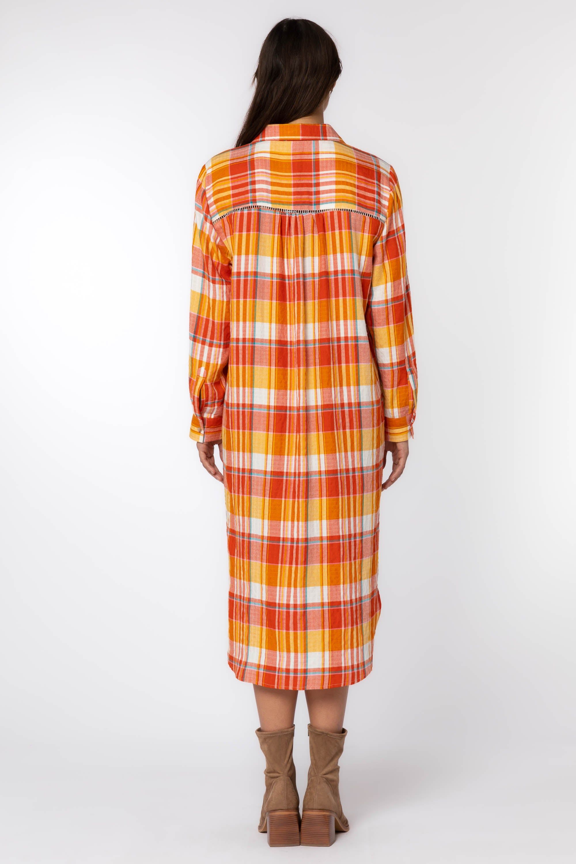 Emerson Orange Plaid Duster sold by Velvet Heart product image thumbnail 5
