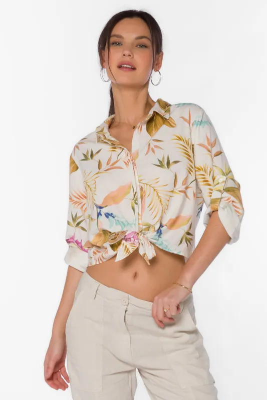 Solange Vintage Tropical Shirt sold by Velvet Heart