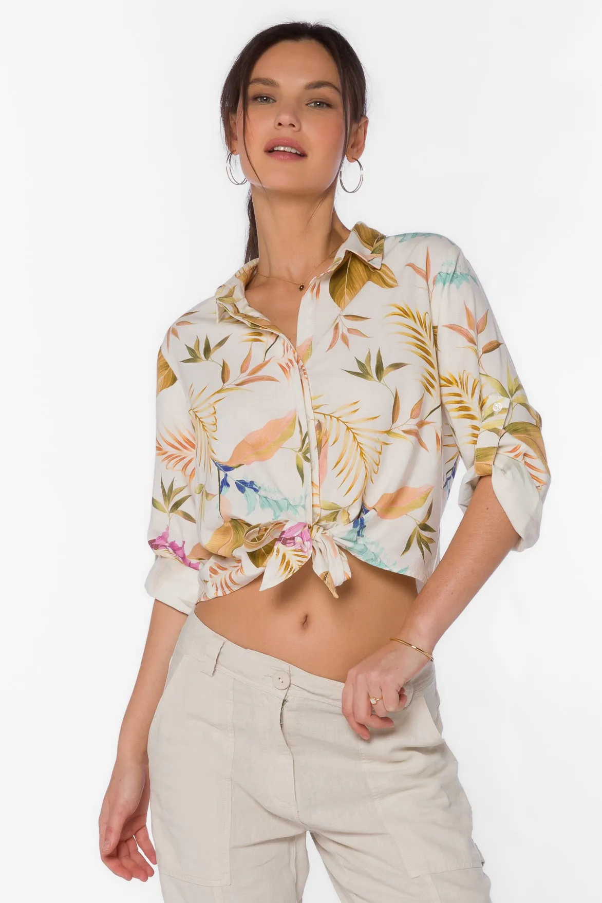 Solange Vintage Tropical Shirt sold by Velvet Heart