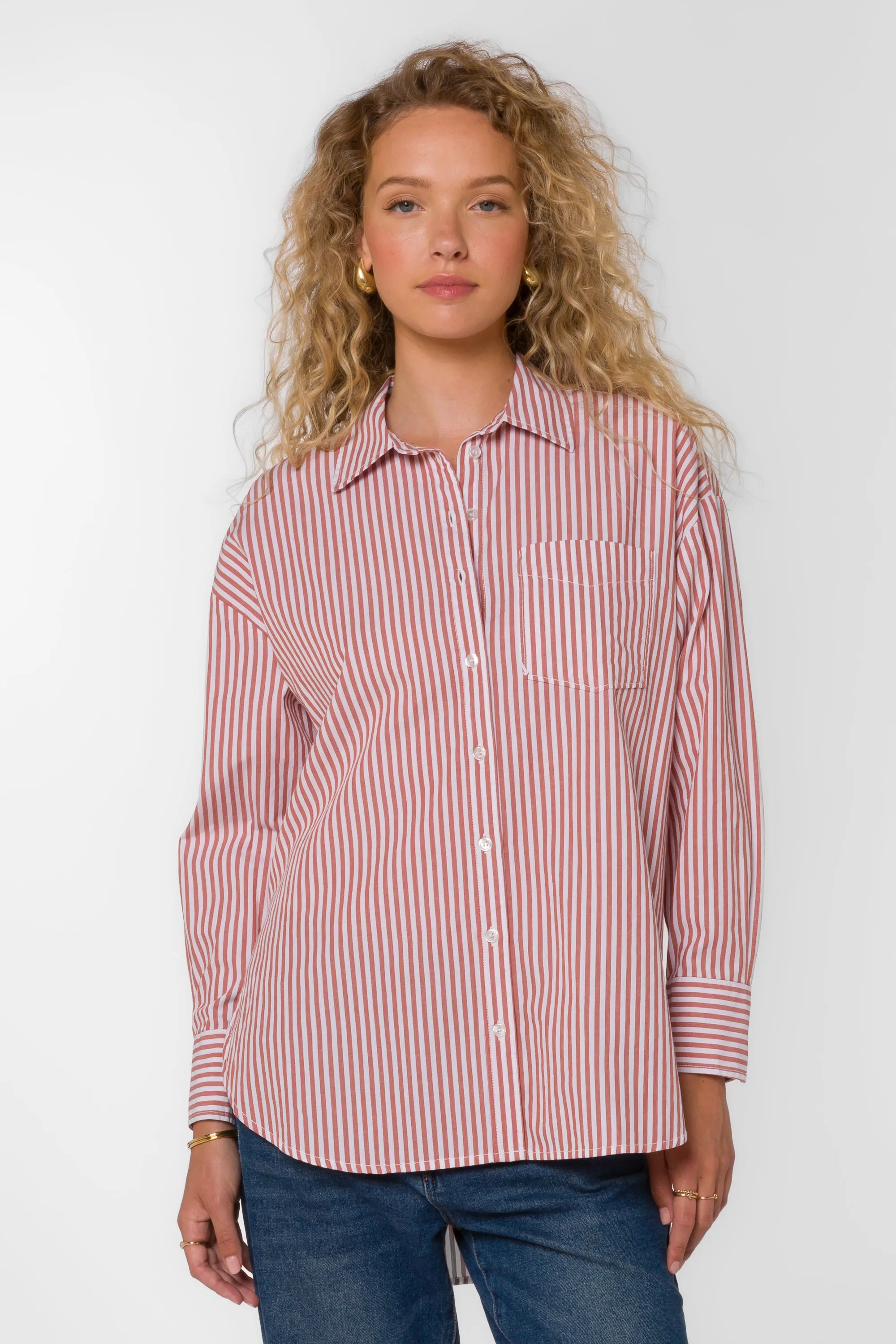 Waylor Pinecone Stripe Shirt sold by Velvet Heart product image thumbnail 4