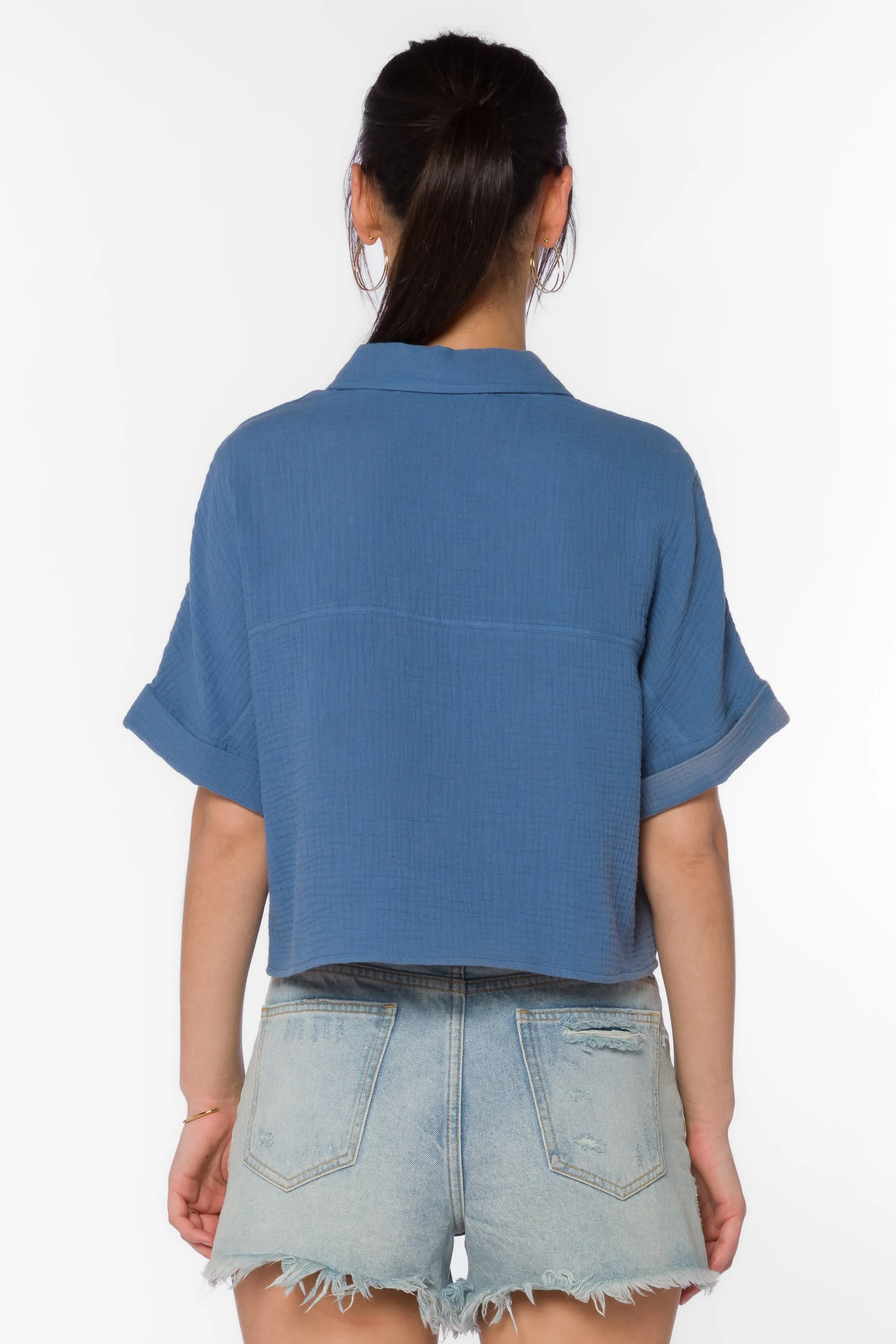 Trista Vintage Blue Shirt sold by Velvet Heart product image thumbnail 4