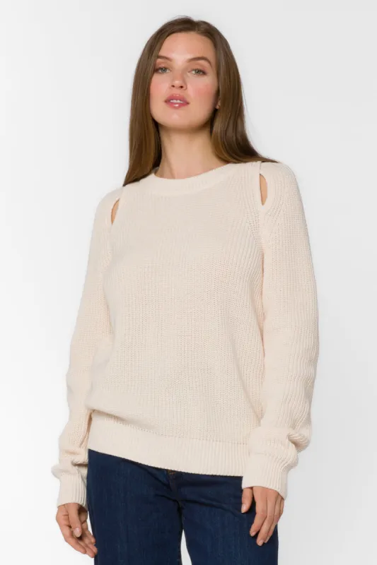 Roya Ivory Sweater sold by Velvet Heart