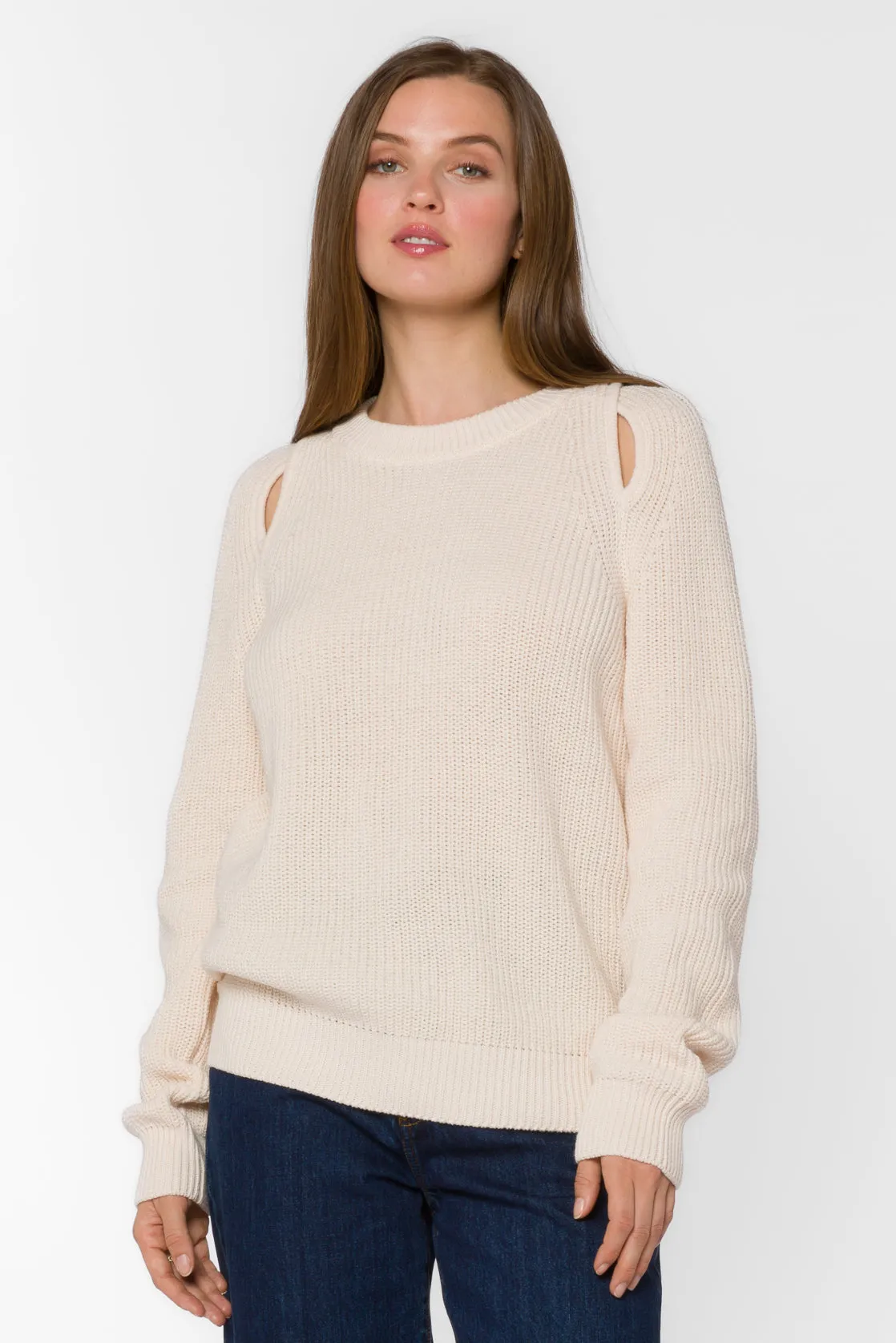 Roya Ivory Sweater sold by Velvet Heart