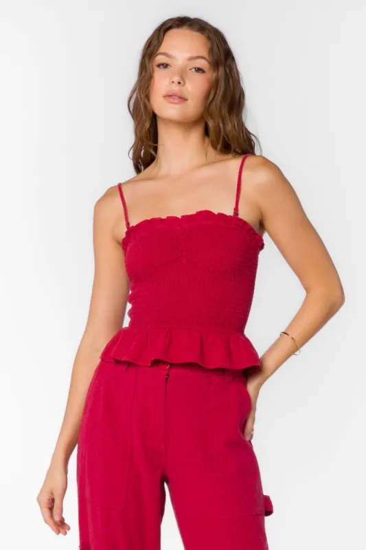 Chantal Red Tank sold by Velvet Heart