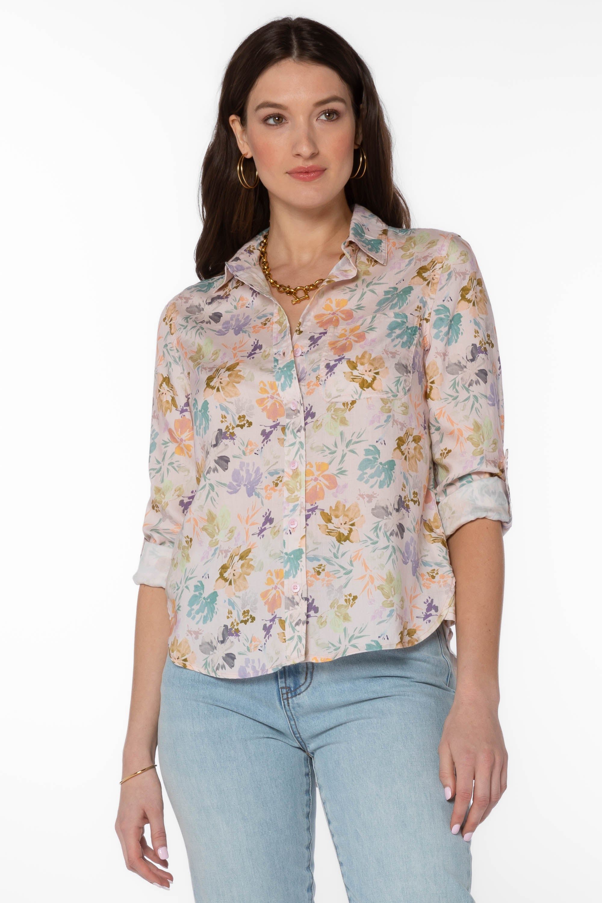Elisa Pink Floral Shirt sold by Velvet Heart product image thumbnail 2