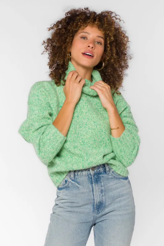 Tillie Marled Green Sweater sold by Velvet Heart