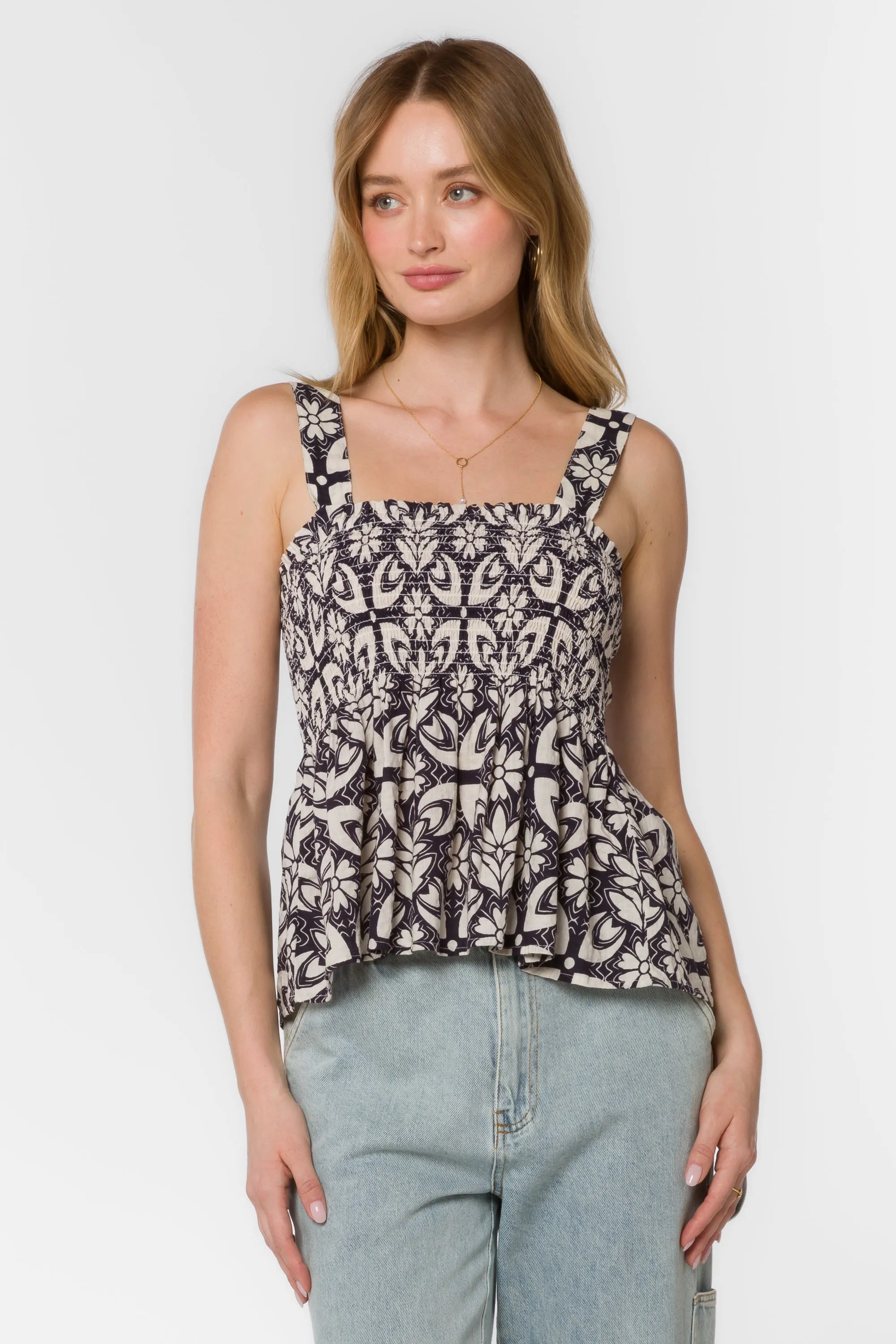 Valina Black Geo Tank sold by Velvet Heart product image thumbnail 3