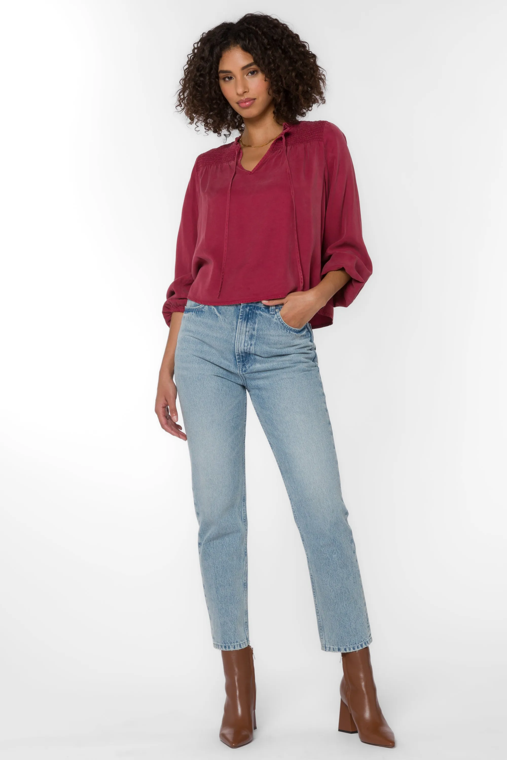 Penelope Crimson Blouse sold by Velvet Heart product image thumbnail 3