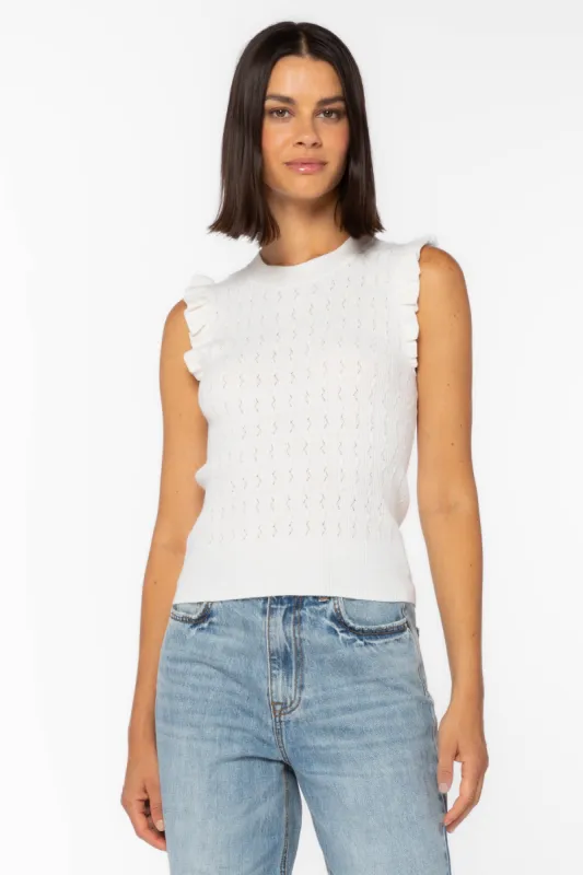 Iris White Top sold by Velvet Heart