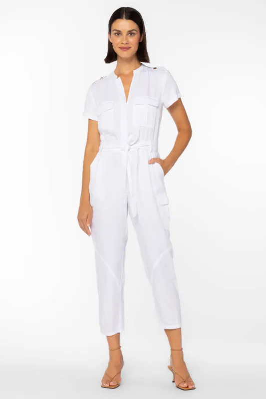 Greyson White Jumpsuit sold by Velvet Heart