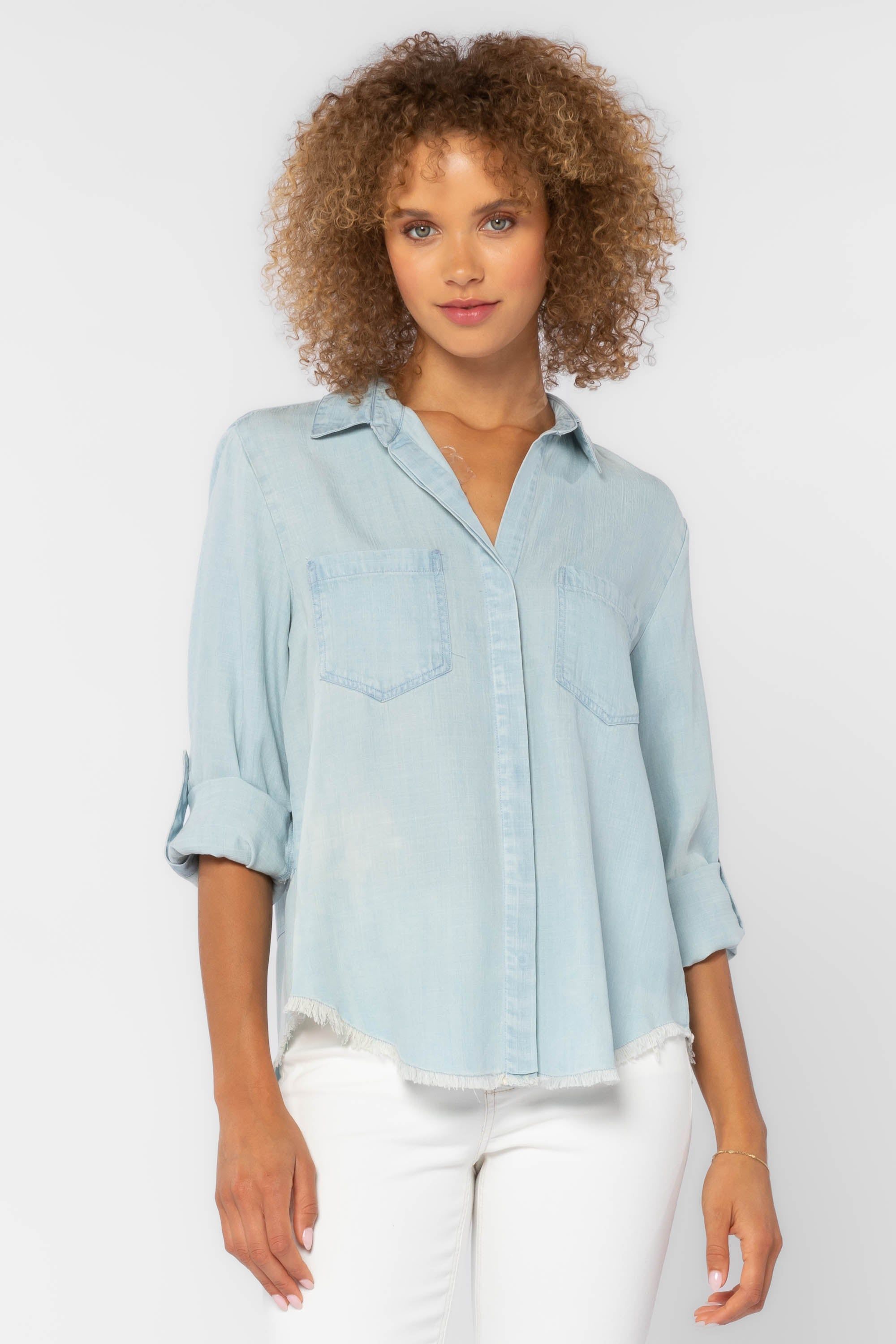 Riley Frayed Light Blue Shirt sold by Velvet Heart product image thumbnail 2