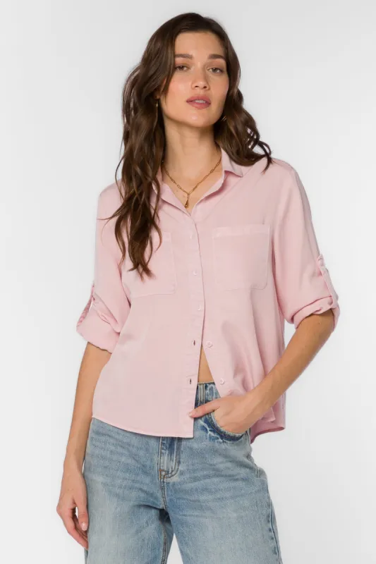 Lucia Pale Pink Shirt sold by Velvet Heart
