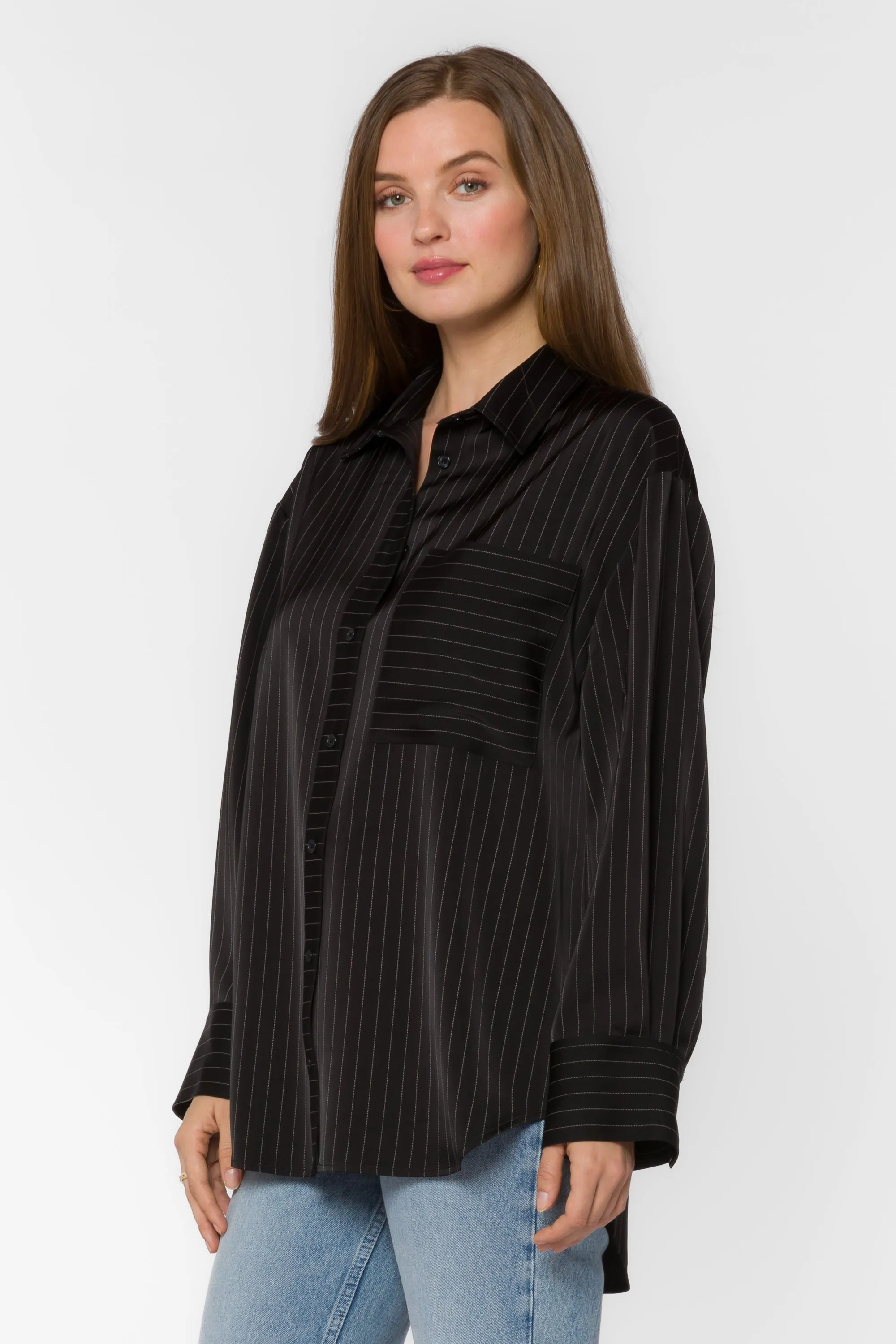 Sutton Black Stripe Shirt sold by Velvet Heart product image thumbnail 4