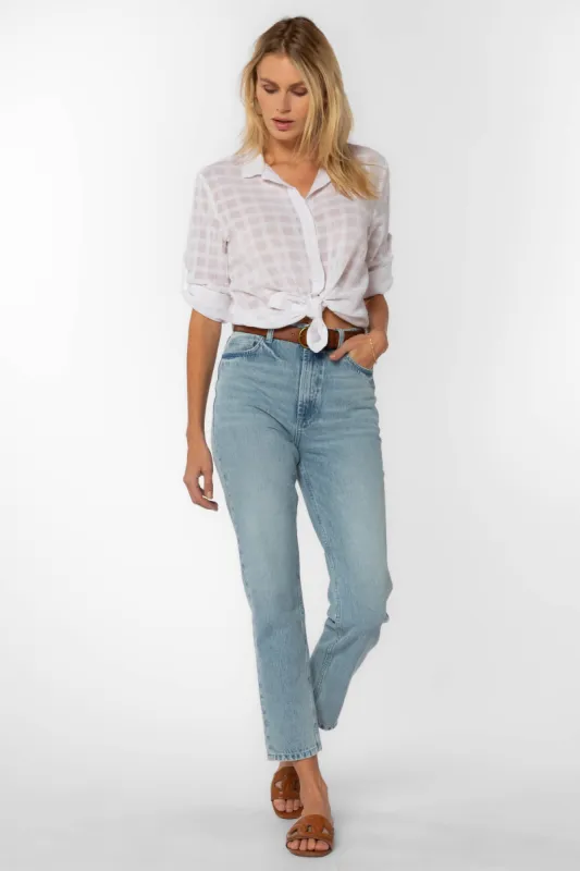 Talon White Plaid Shirt sold by Velvet Heart