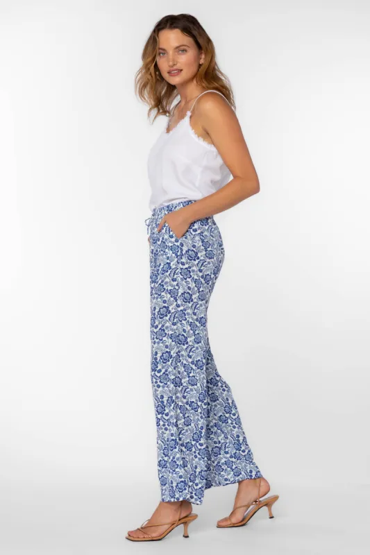 Wendy Blue Floral Pants sold by Velvet Heart