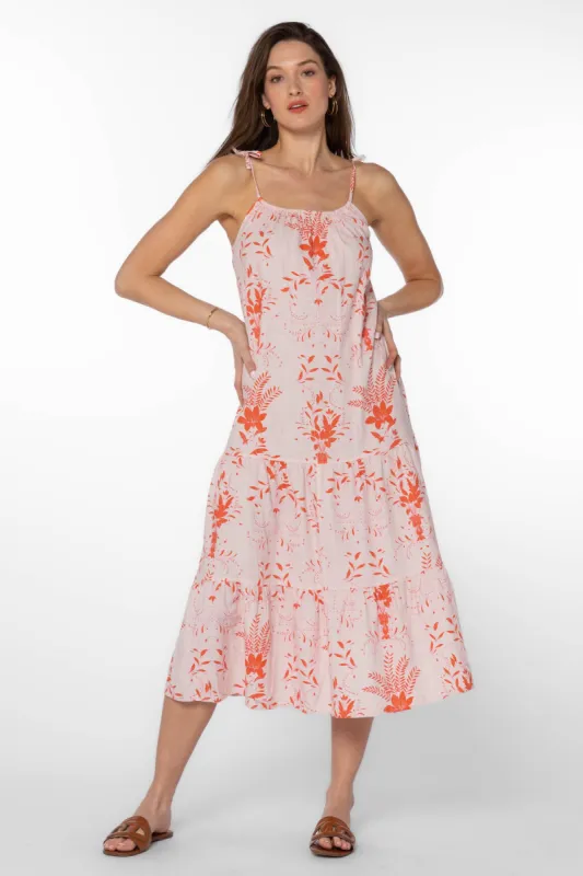 Ruby Pink Floral Dress sold by Velvet Heart