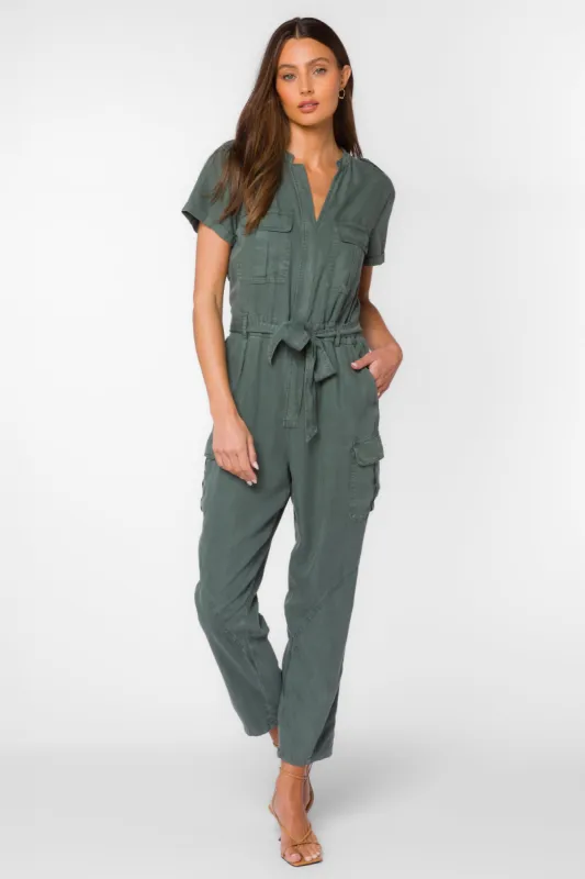 Greyson Sage Leaf Jumpsuit sold by Velvet Heart
