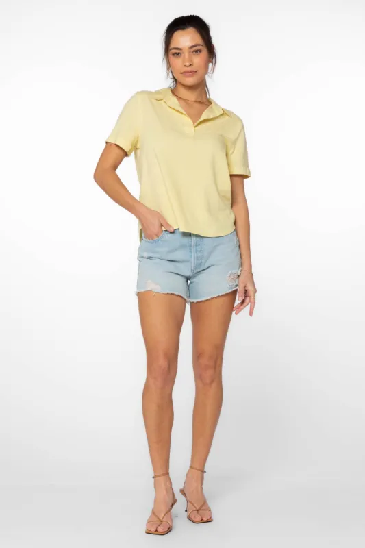Lena Dusty Yellow Shirt sold by Velvet Heart
