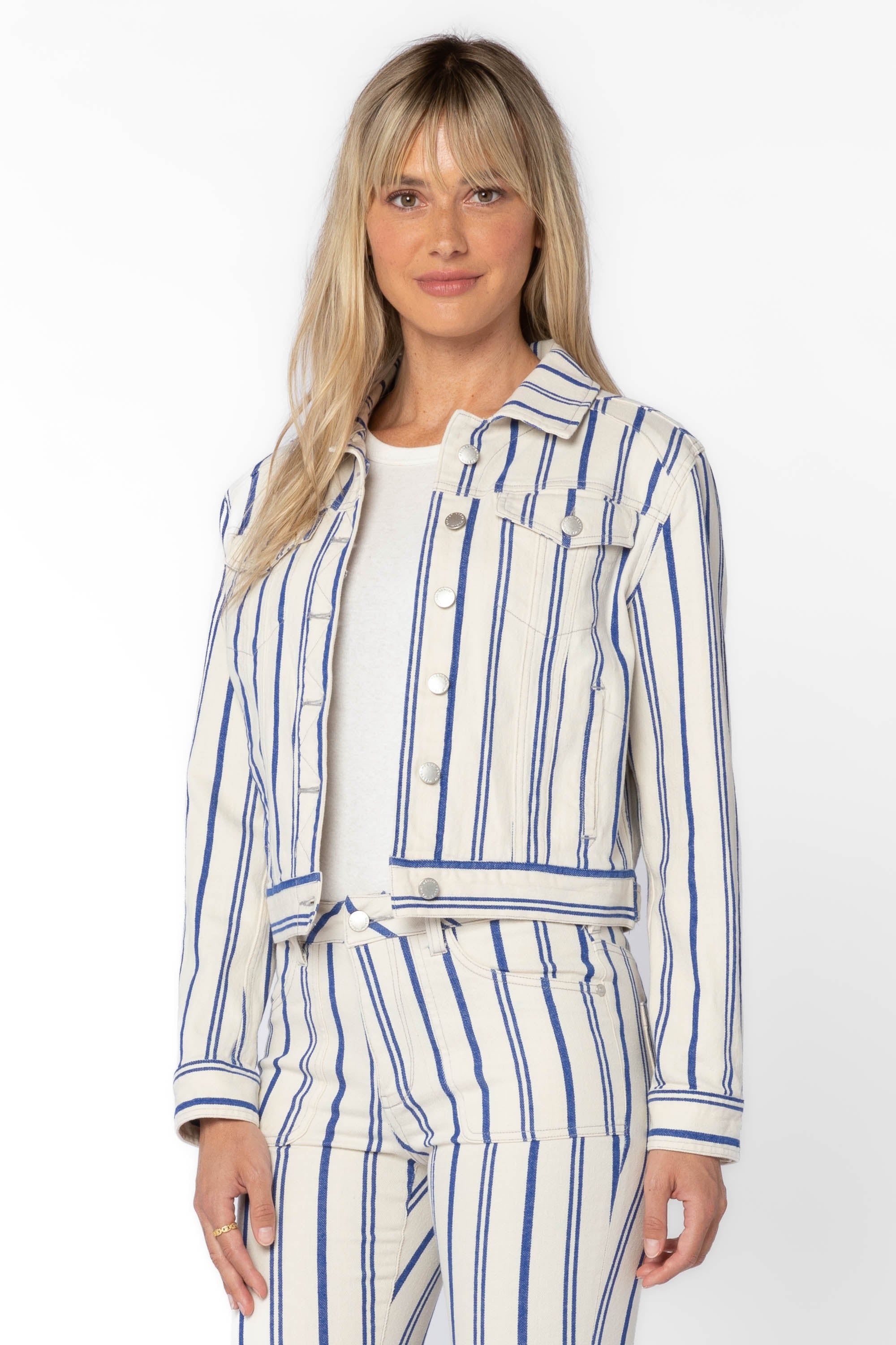 Gloria Blue Stripe Jacket sold by Velvet Heart product image thumbnail 4