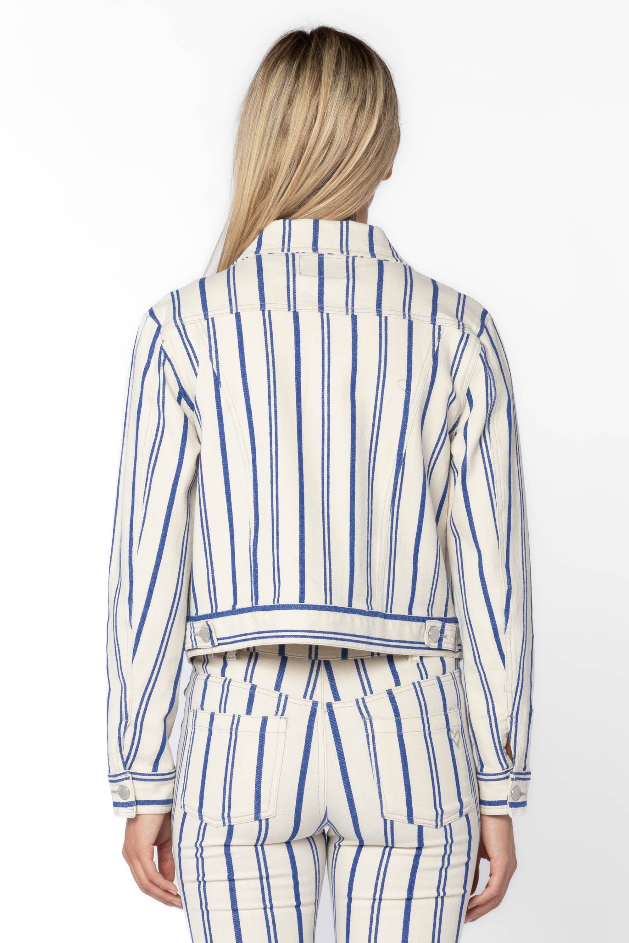 Gloria Blue Stripe Jacket sold by Velvet Heart product image thumbnail 5