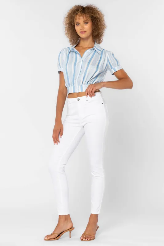 Rosie Blue Stripe Top sold by Velvet Heart