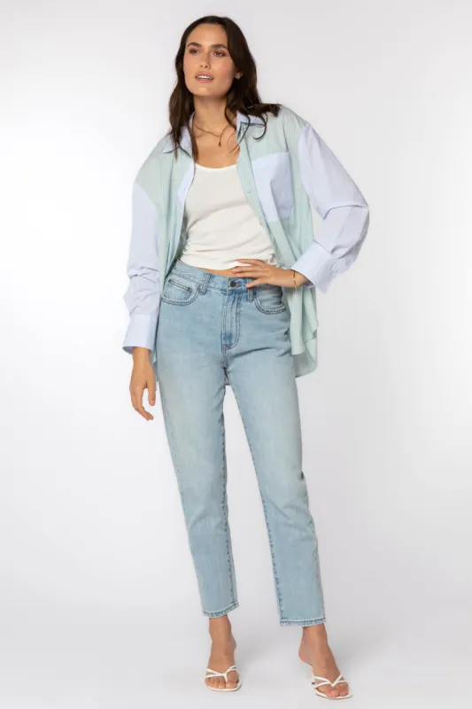 Sutton Blue Green Shirt sold by Velvet Heart