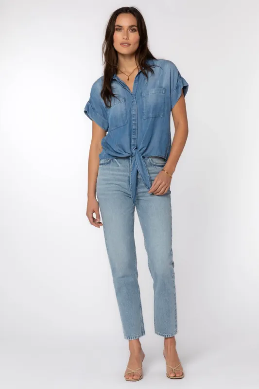 Zuria Blue Shirt sold by Velvet Heart