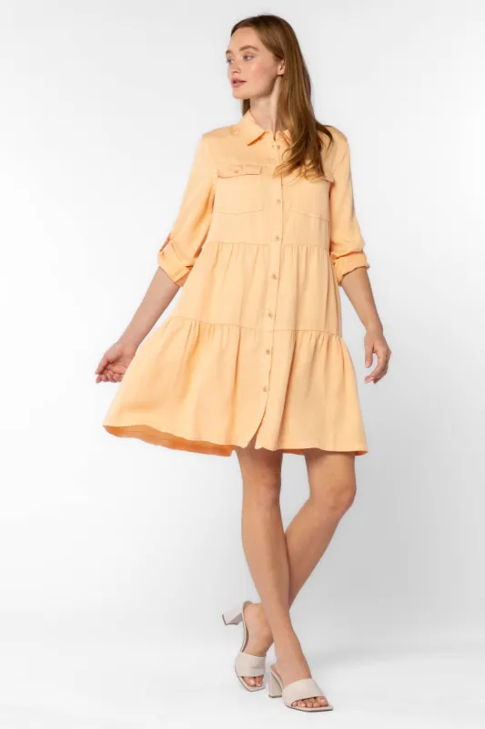 Bree Light Orange Dress sold by Velvet Heart