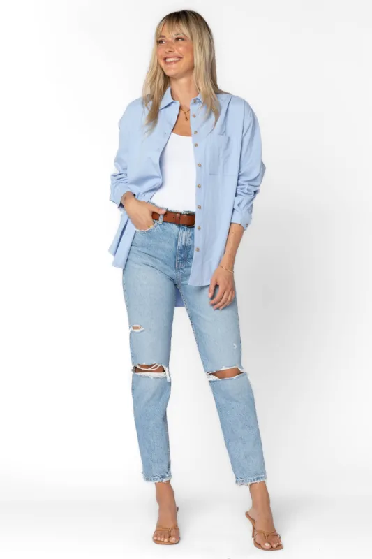 Leonard Blue Shirt sold by Velvet Heart