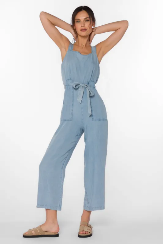 Harlee Classic Indigo Jumpsuit sold by Velvet Heart