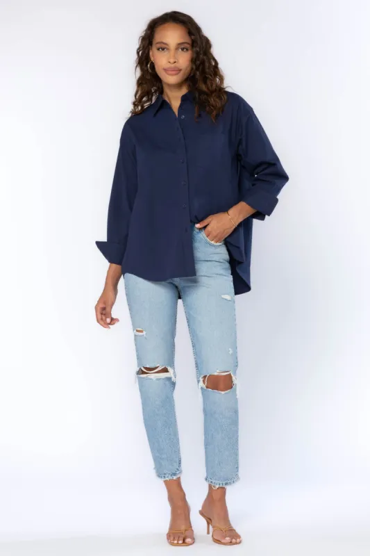 Beau Navy Shirt sold by Velvet Heart